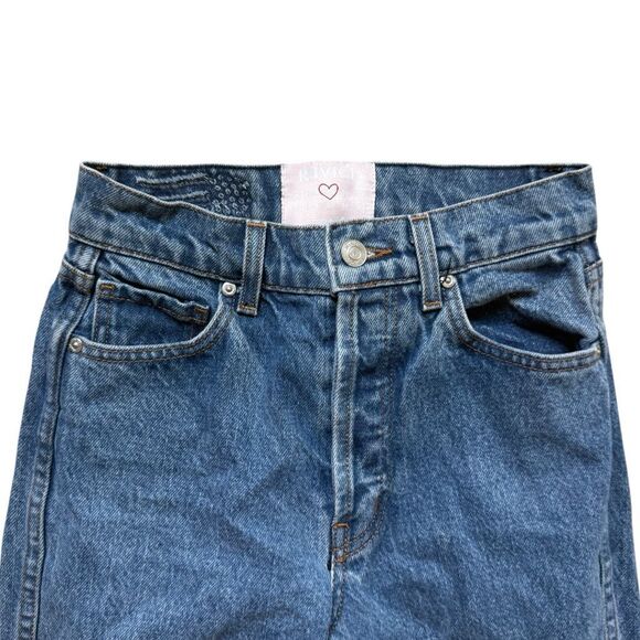 Womens Revice High Waisted Stonewash Straight Leg Mom Jeans - Sz 25 - Picture 2 of 4